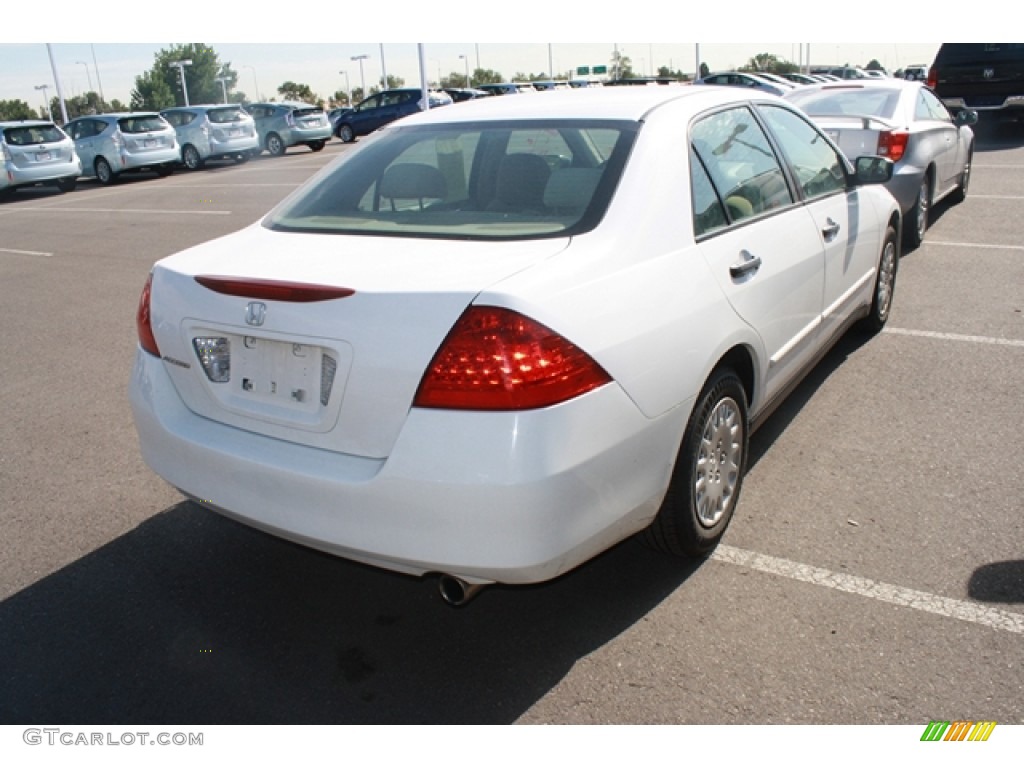 2007 Accord Value Package Sedan - Taffeta White / Ivory photo #2