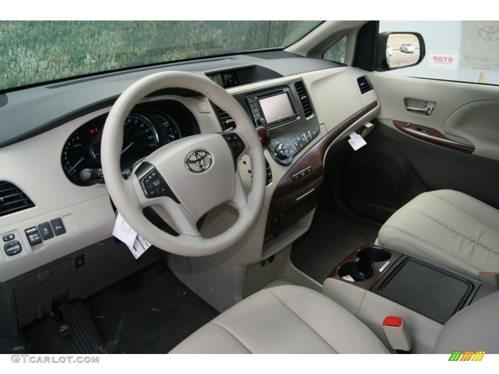 2012 Sienna XLE AWD - Predawn Gray Mica / Light Gray photo #5