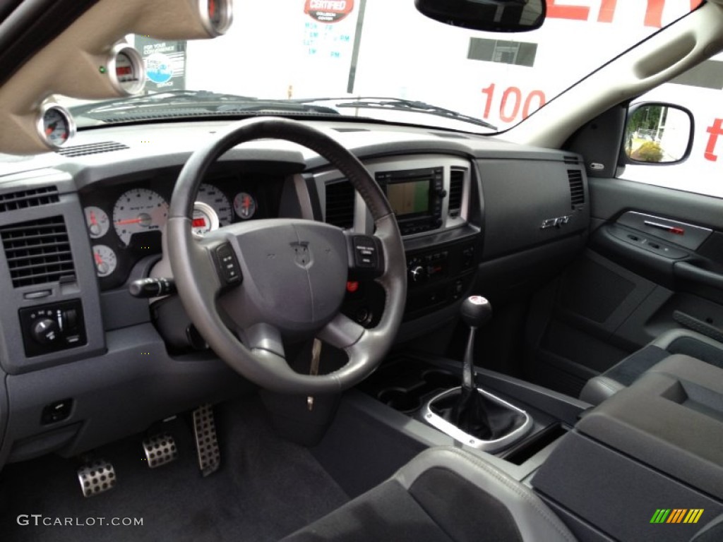 2006 Ram 1500 SRT-10 Regular Cab - Brilliant Black Crystal Pearl / Medium Slate Gray photo #10