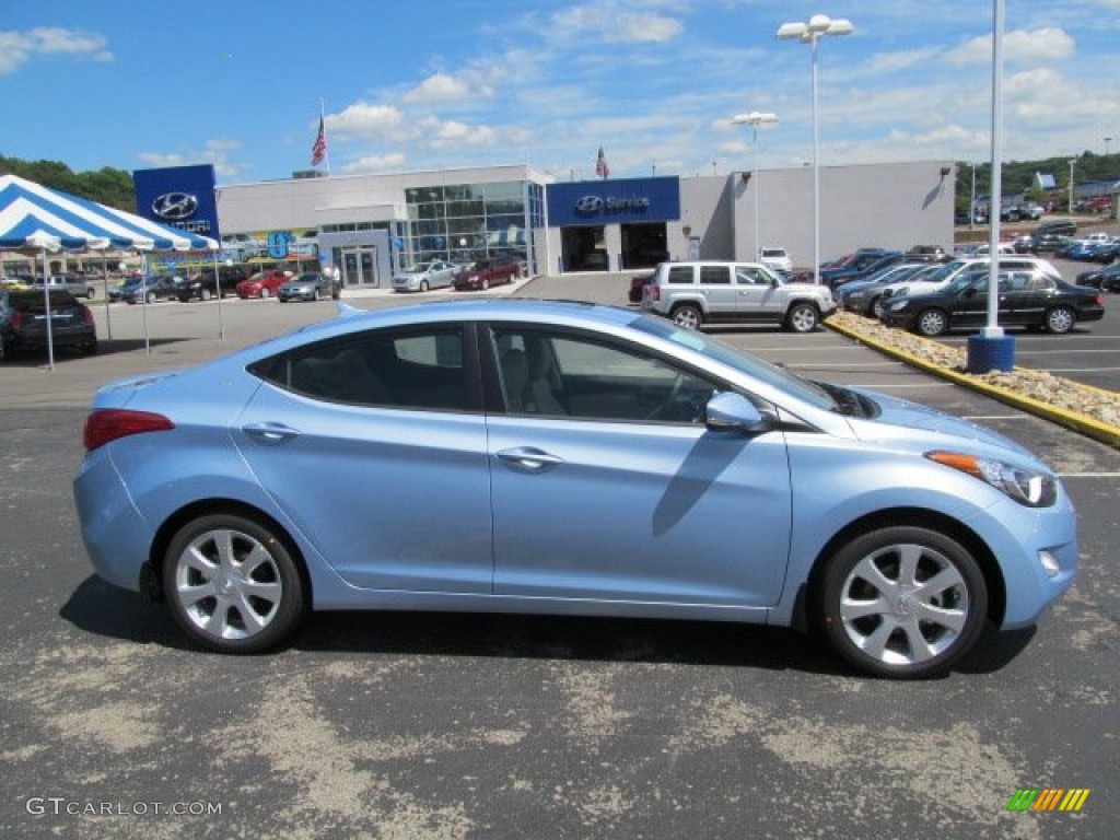 2013 Elantra Limited - Blue Sky Metallic / Beige photo #2