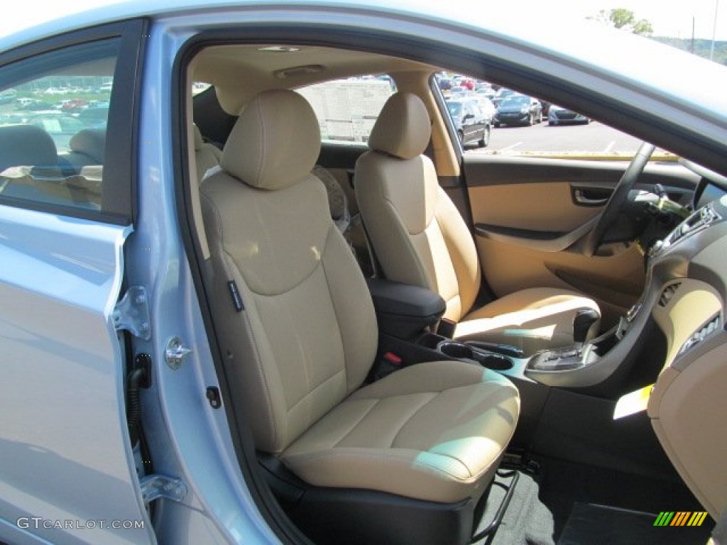 2013 Elantra Limited - Blue Sky Metallic / Beige photo #6