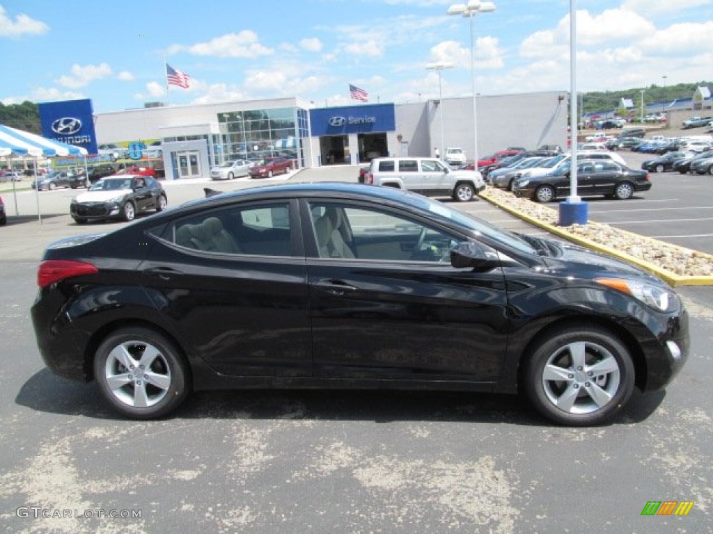 2013 Elantra GLS - Black / Beige photo #2