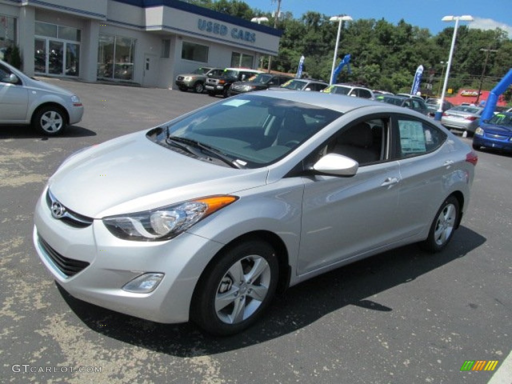 2013 Elantra GLS - Shimmering Air Silver / Gray photo #3