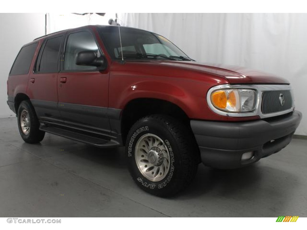 2000 Mountaineer V6 4x4 - Toreador Red Metallic / Medium Graphite photo #3