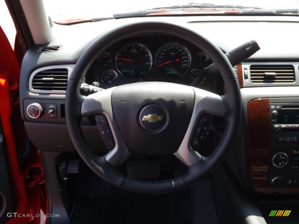 2013 Chevrolet Tahoe LT Ebony Steering Wheel Photo #69083141