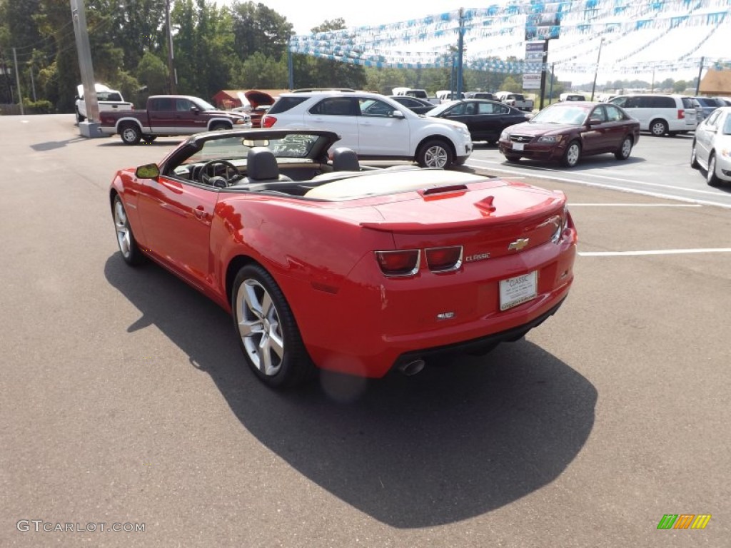 2011 Camaro SS/RS Convertible - Victory Red / Beige photo #3