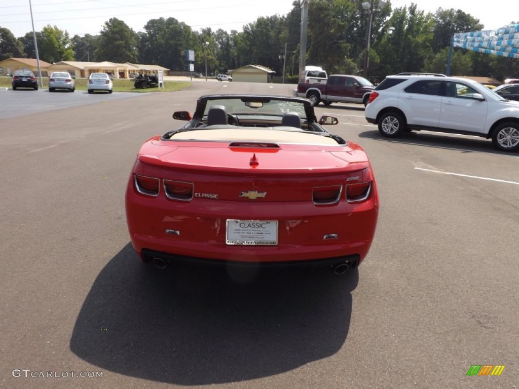 2011 Camaro SS/RS Convertible - Victory Red / Beige photo #4