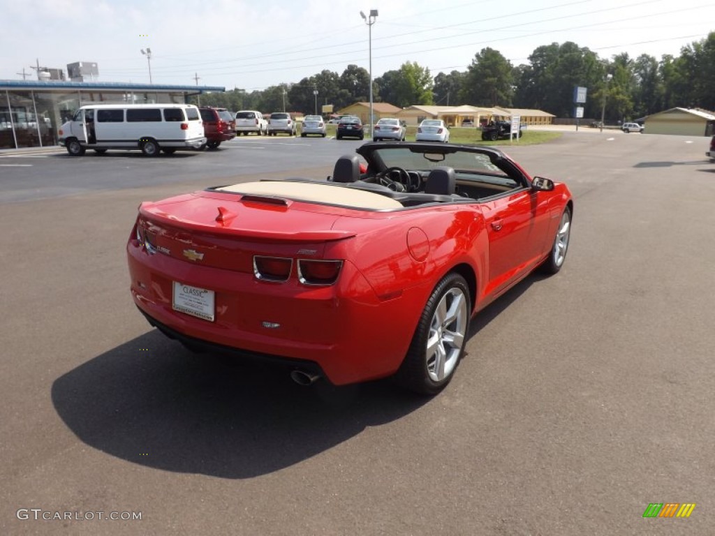 2011 Camaro SS/RS Convertible - Victory Red / Beige photo #5