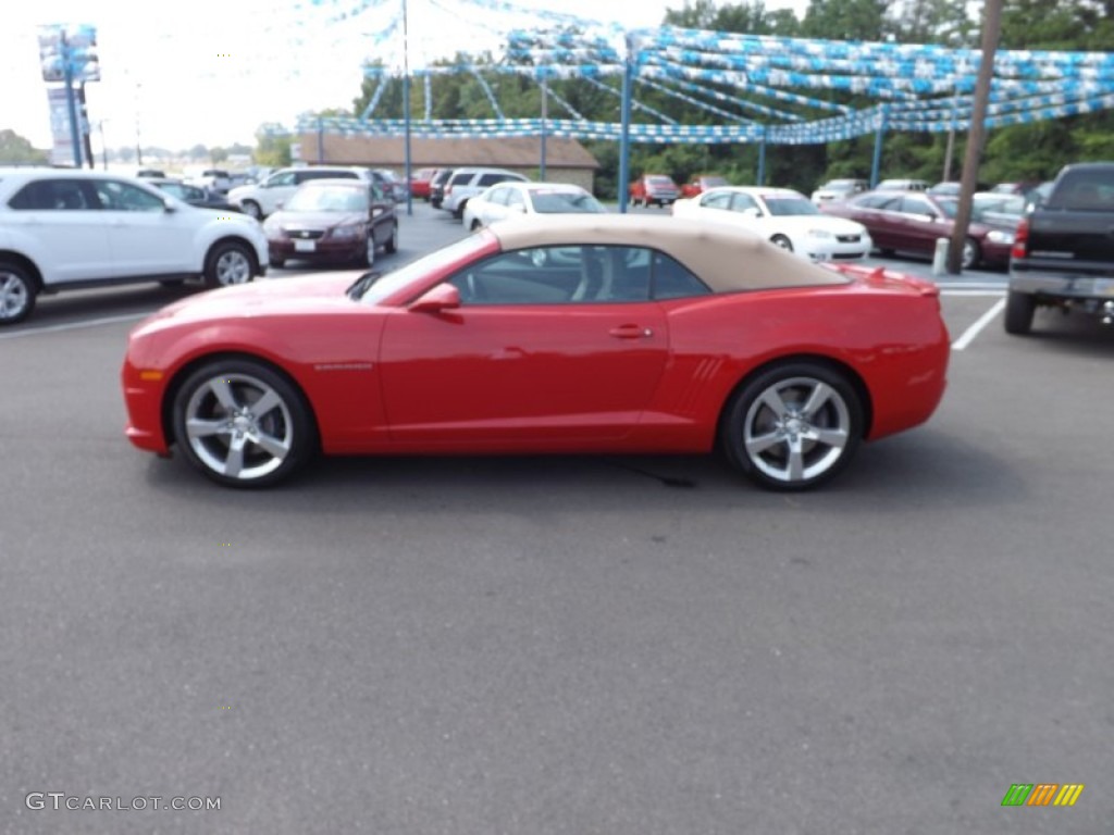 2011 Camaro SS/RS Convertible - Victory Red / Beige photo #10