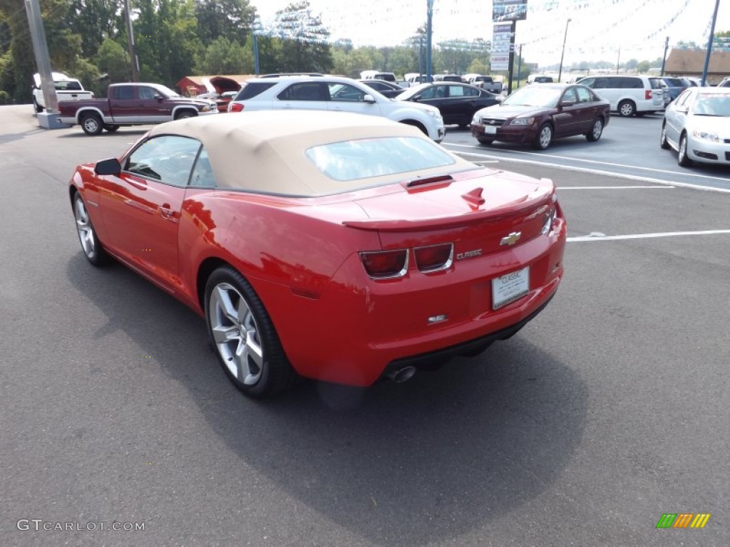 2011 Camaro SS/RS Convertible - Victory Red / Beige photo #11