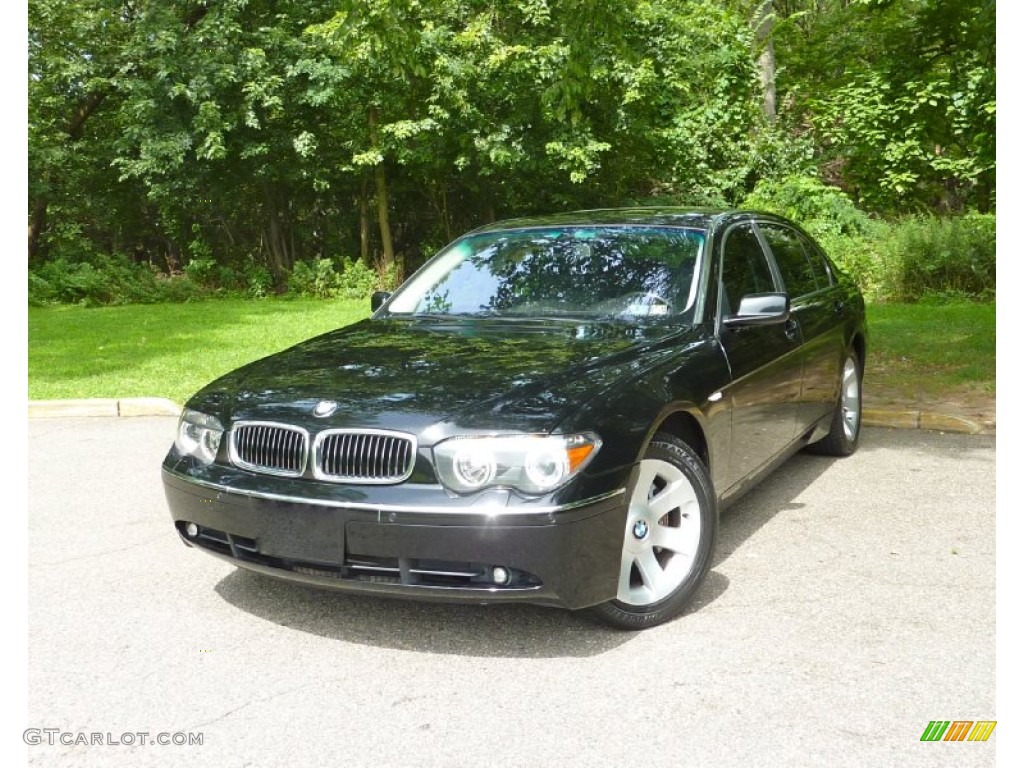2004 7 Series 745Li Sedan - Black Sapphire Metallic / Black/Black photo #3