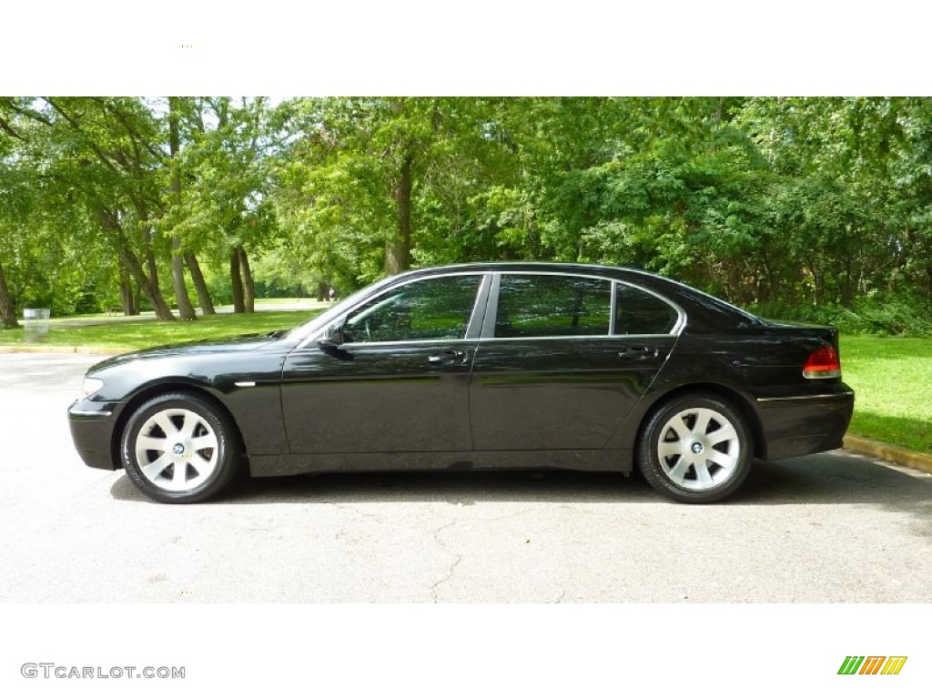 2004 7 Series 745Li Sedan - Black Sapphire Metallic / Black/Black photo #4