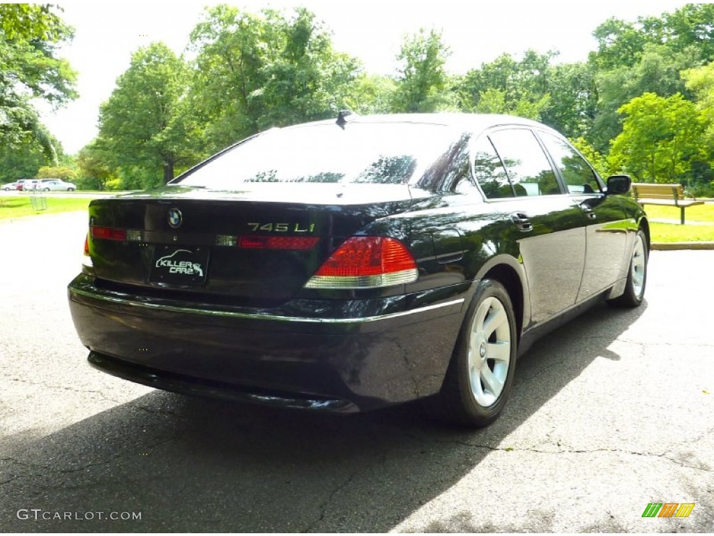 2004 7 Series 745Li Sedan - Black Sapphire Metallic / Black/Black photo #5