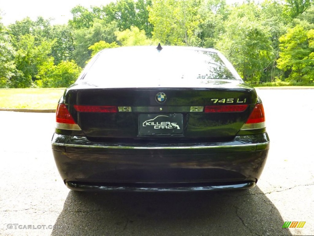 2004 7 Series 745Li Sedan - Black Sapphire Metallic / Black/Black photo #6