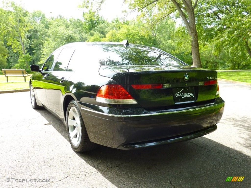 2004 7 Series 745Li Sedan - Black Sapphire Metallic / Black/Black photo #7