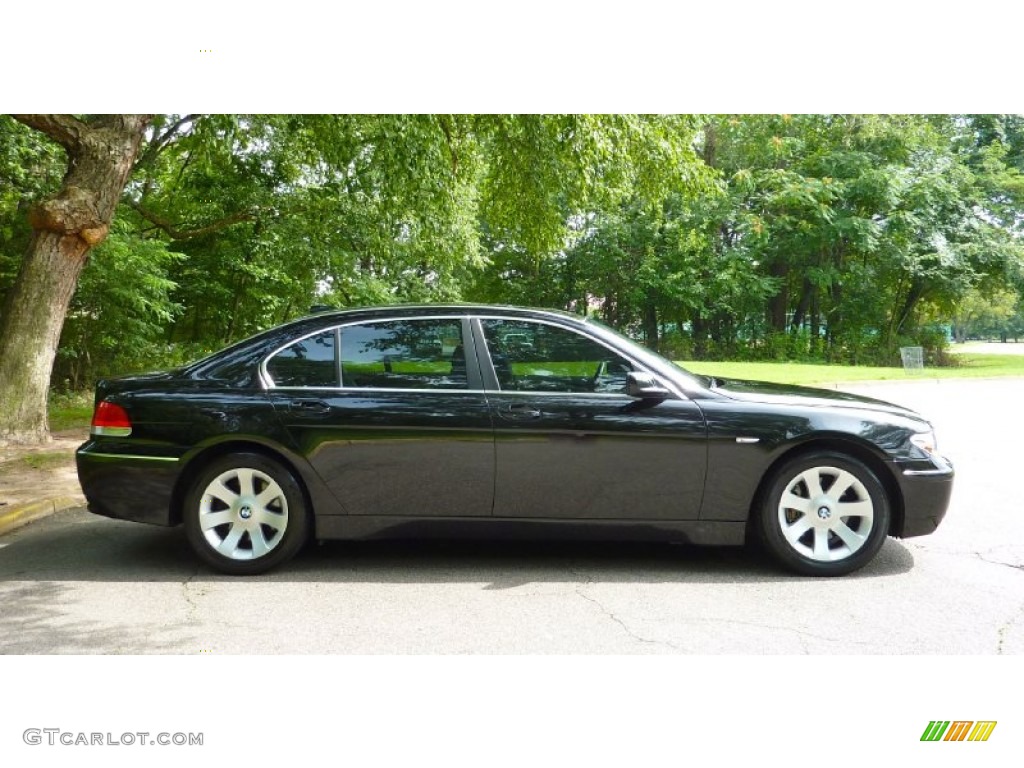 2004 7 Series 745Li Sedan - Black Sapphire Metallic / Black/Black photo #10