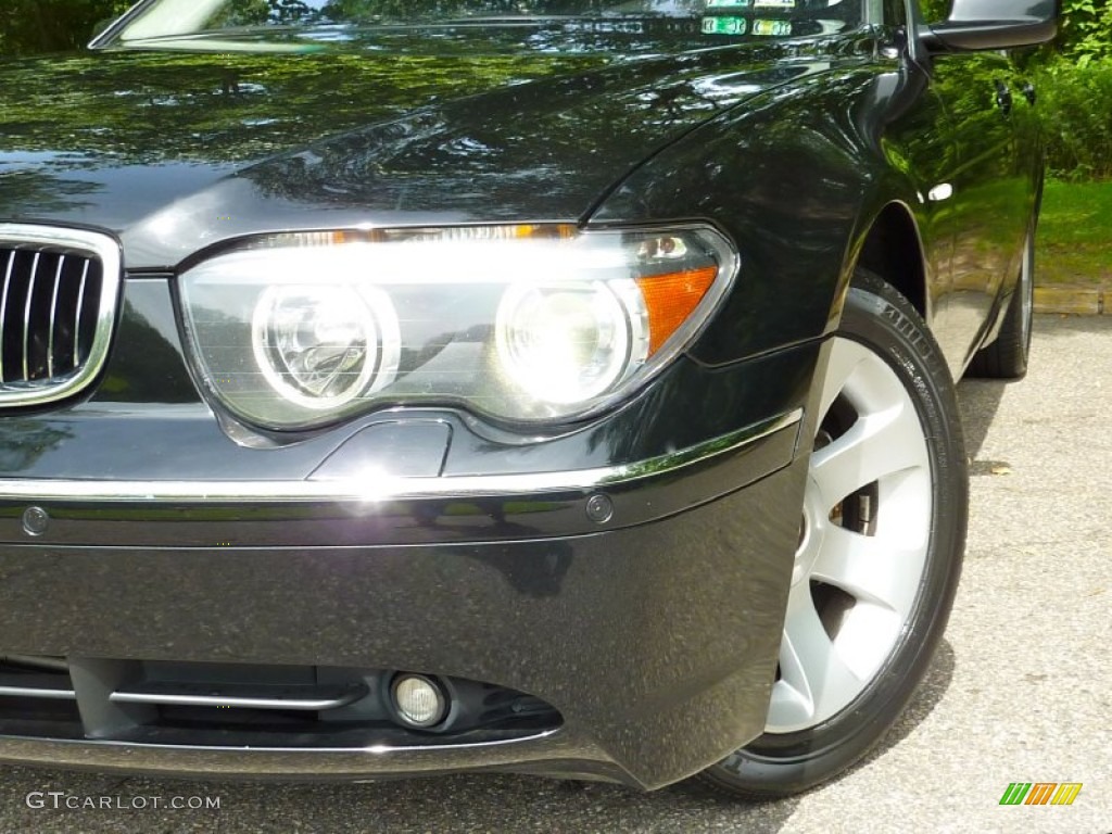 2004 7 Series 745Li Sedan - Black Sapphire Metallic / Black/Black photo #30
