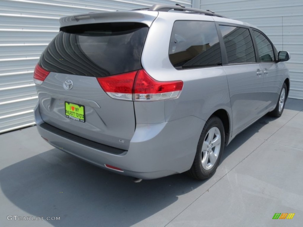 2012 Sienna LE - Silver Sky Metallic / Light Gray photo #3