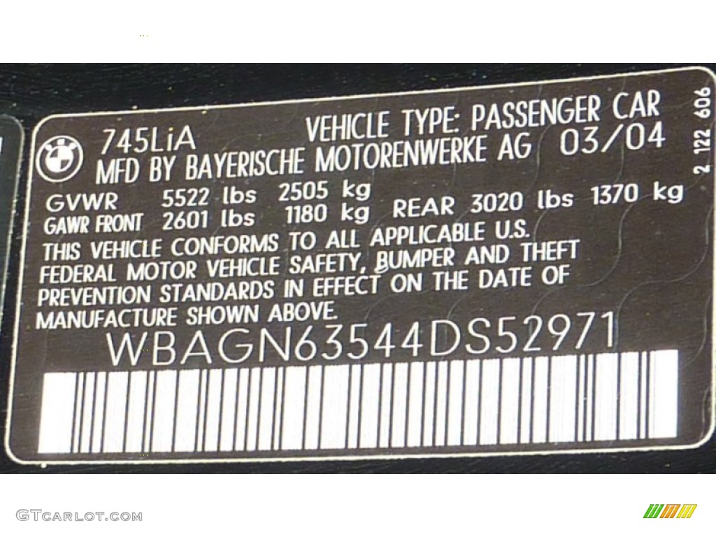 2004 7 Series 745Li Sedan - Black Sapphire Metallic / Black/Black photo #34
