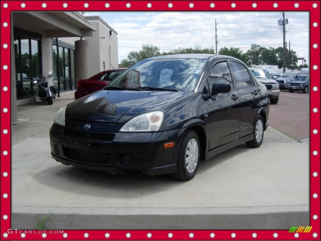 2002 Aerio S Sedan - Black Onyx / Gray photo #1