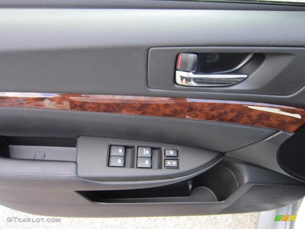 2013 Subaru Legacy 2.5i Limited Off Black Leather Door Panel Photo #69089945