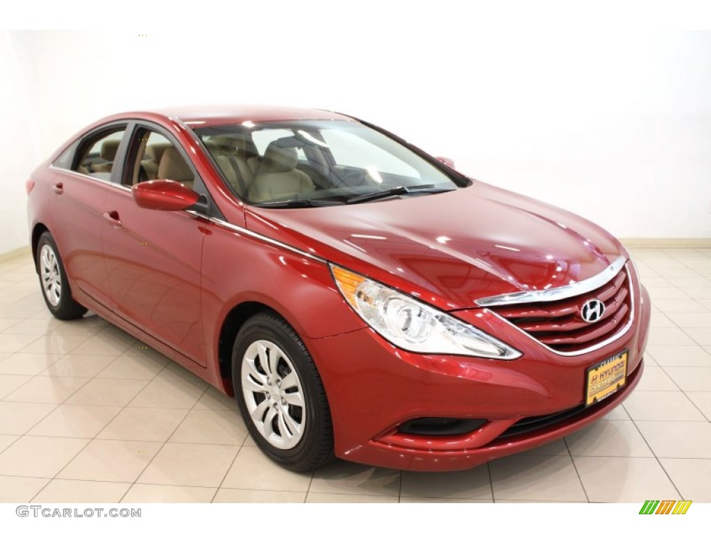 2011 Sonata GLS - Venetian Red / Camel photo #1