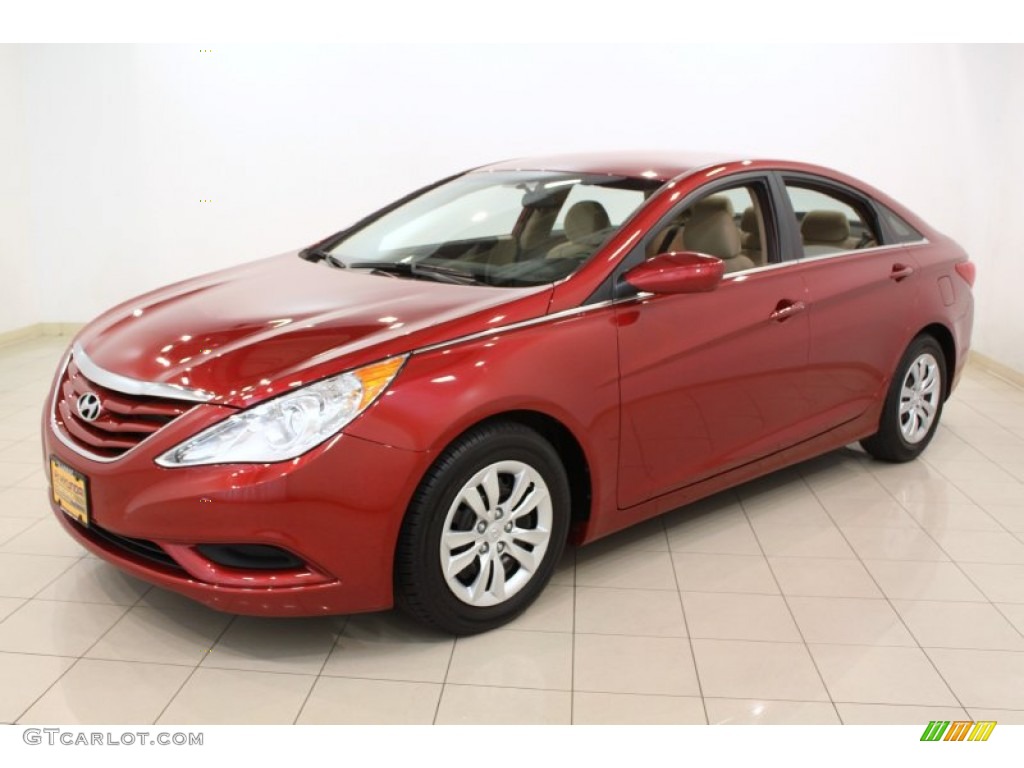2011 Sonata GLS - Venetian Red / Camel photo #3