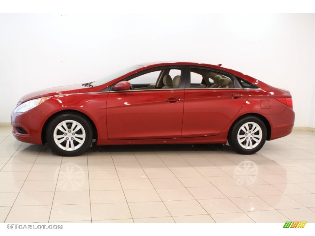 2011 Sonata GLS - Venetian Red / Camel photo #4