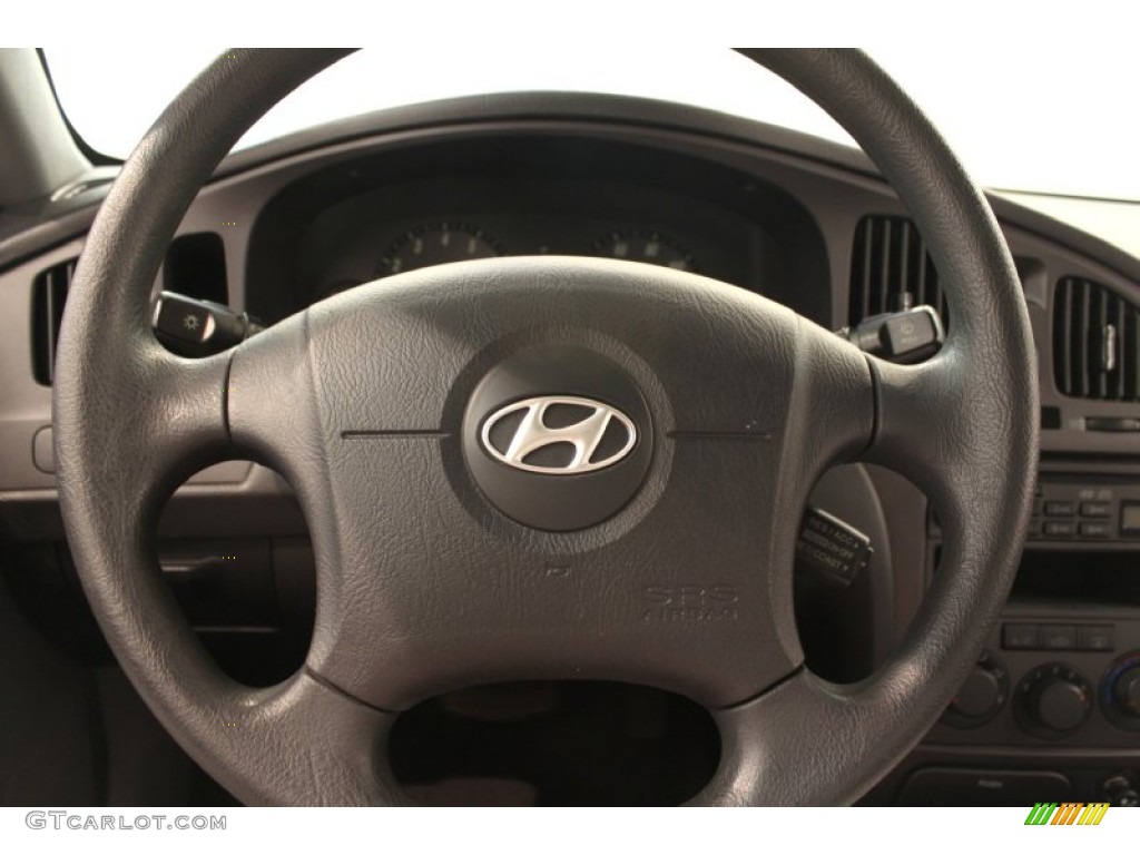2004 Elantra GLS Sedan - Crimson Dark Red / Dark Gray photo #7