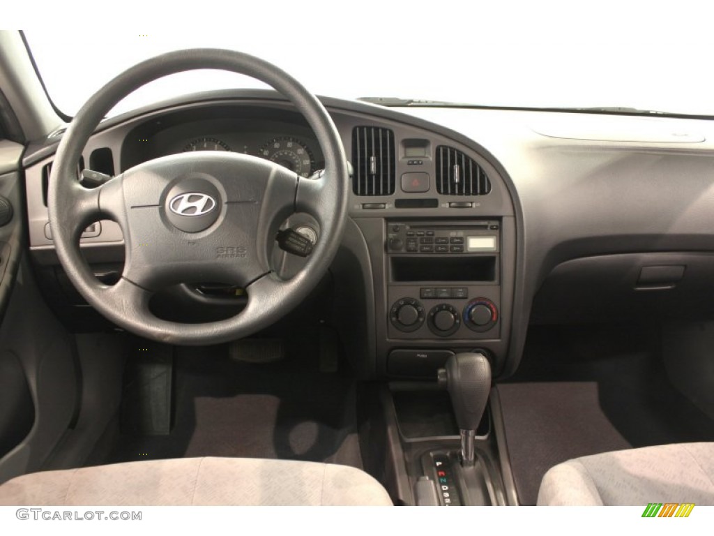 2004 Elantra GLS Sedan - Crimson Dark Red / Dark Gray photo #14