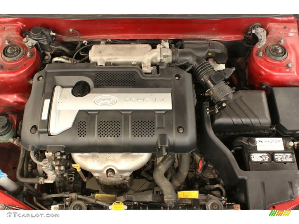 2004 Elantra GLS Sedan - Crimson Dark Red / Dark Gray photo #16