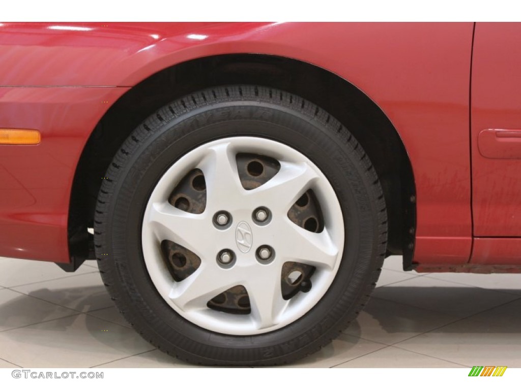 2004 Elantra GLS Sedan - Crimson Dark Red / Dark Gray photo #17