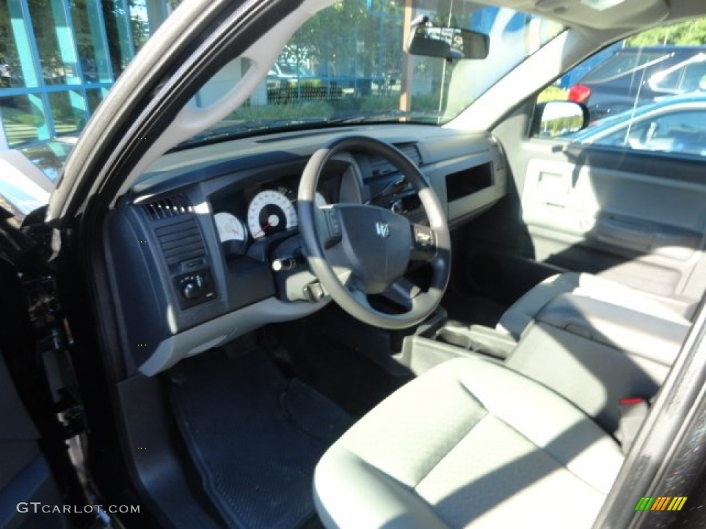 2008 Dakota ST Crew Cab 4x4 - Brilliant Black / Dark Slate Gray/Medium Slate Gray photo #7