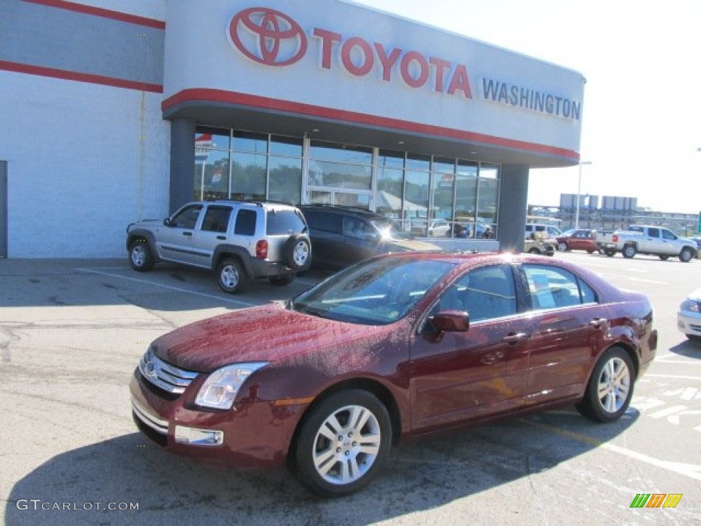 2007 Fusion SEL V6 - Merlot Metallic / Camel photo #1