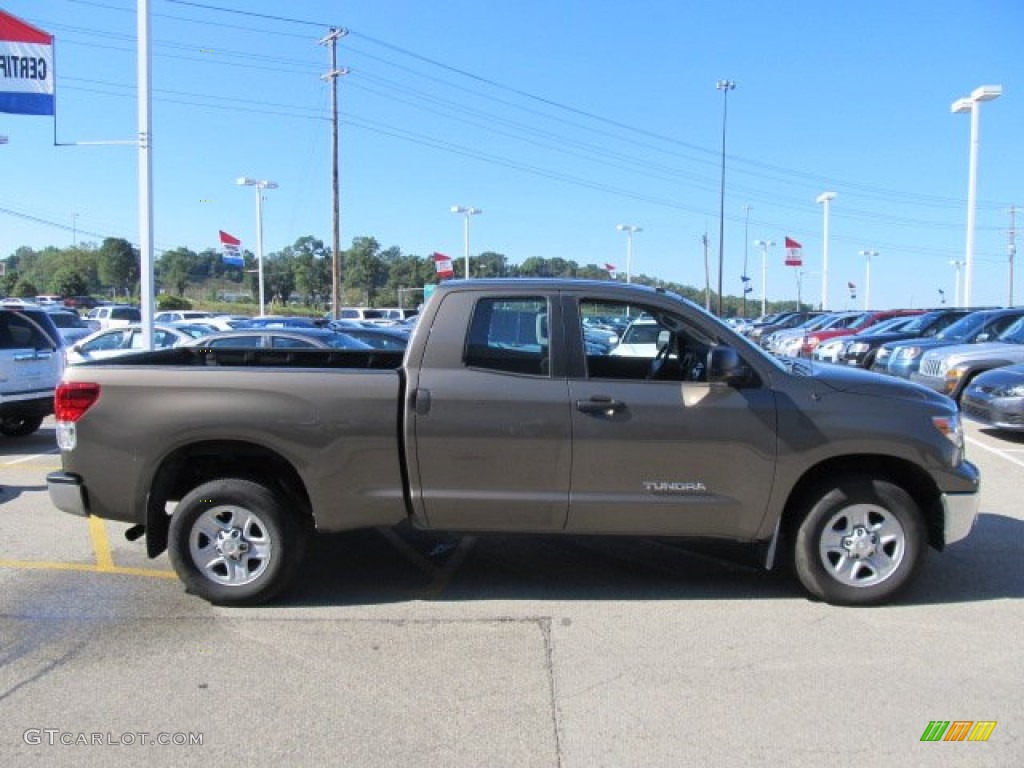 2011 Tundra Double Cab 4x4 - Pyrite Mica / Black photo #8