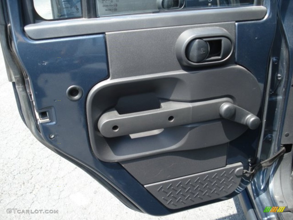 2008 Wrangler Unlimited Rubicon 4x4 - Steel Blue Metallic / Dark Slate Gray/Med Slate Gray photo #14