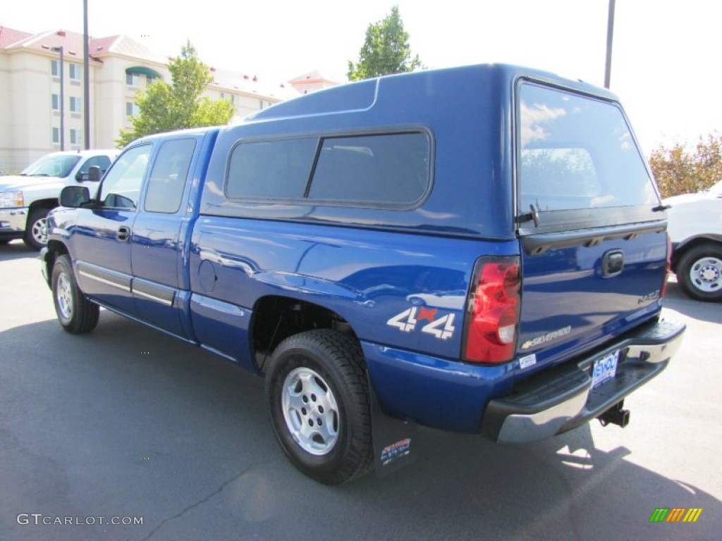 2004 Silverado 1500 LS Extended Cab 4x4 - Arrival Blue Metallic / Tan photo #5