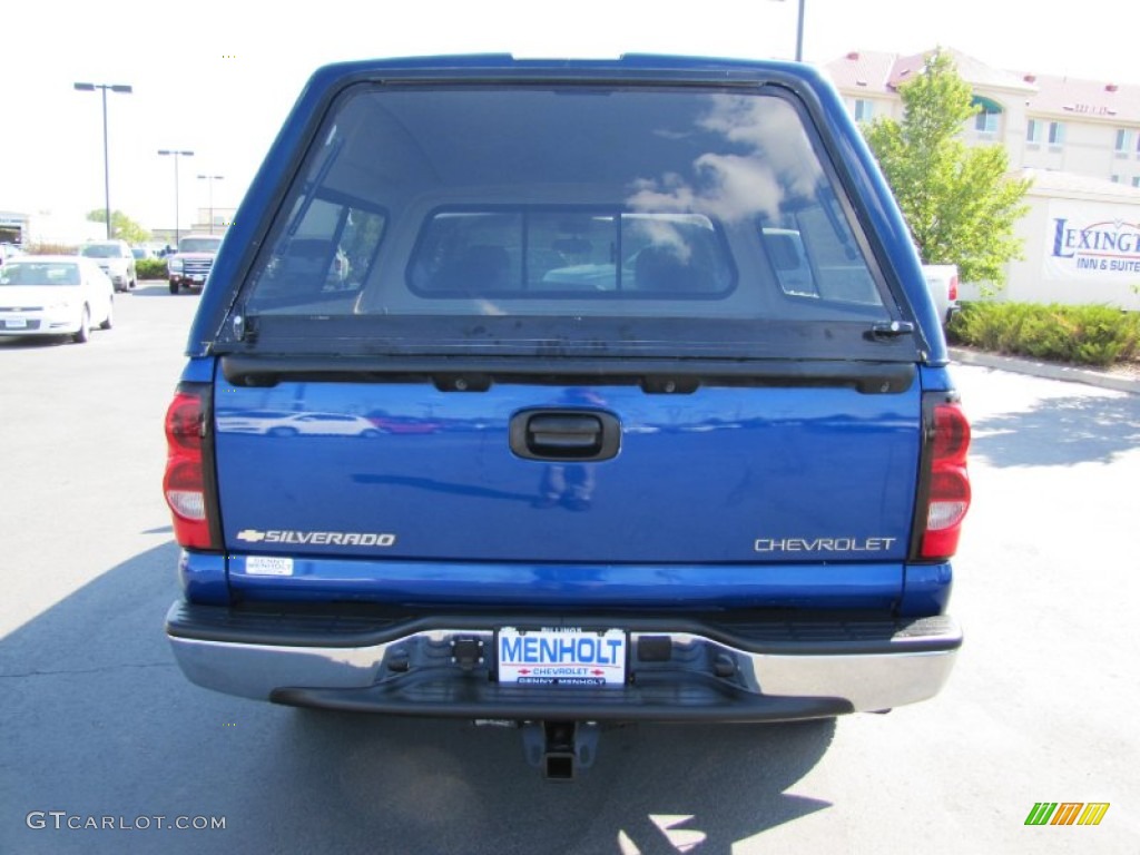 2004 Silverado 1500 LS Extended Cab 4x4 - Arrival Blue Metallic / Tan photo #6