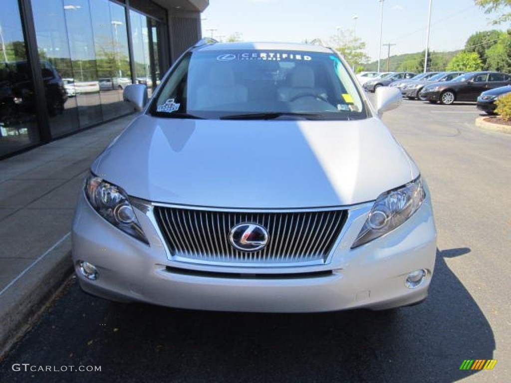 2010 RX 450h AWD Hybrid - Tungsten Silver Pearl / Light Gray/Espresso Birds-Eye Maple photo #7