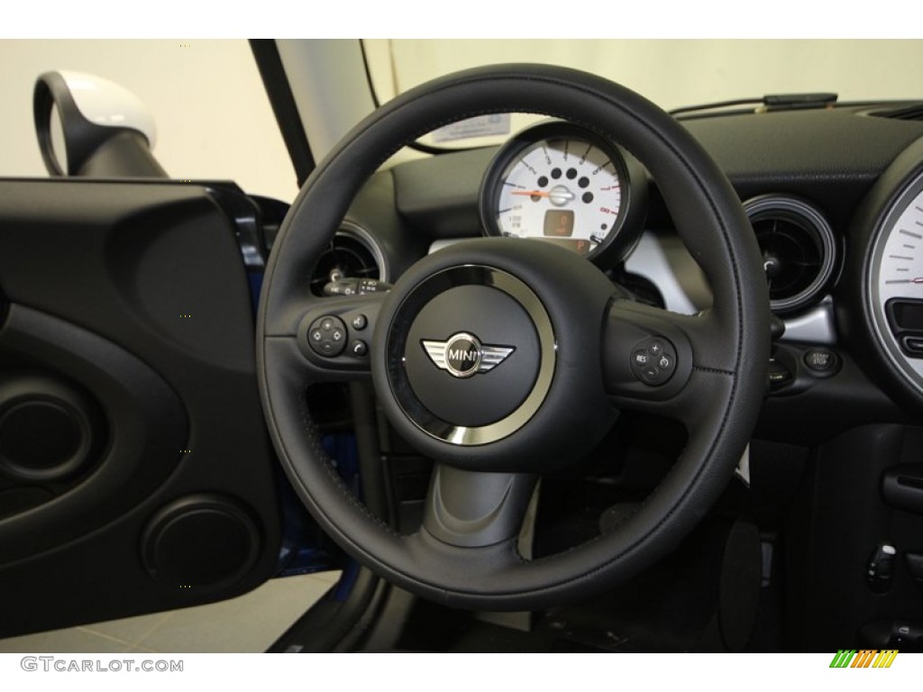 2013 Mini Cooper Hardtop Carbon Black Steering Wheel Photo #69099878