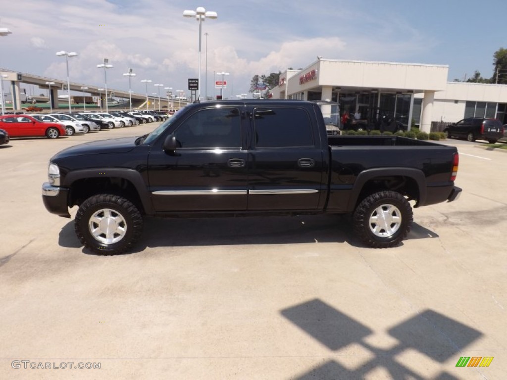 2005 Sierra 1500 SLT Crew Cab 4x4 - Onyx Black / Dark Pewter photo #2