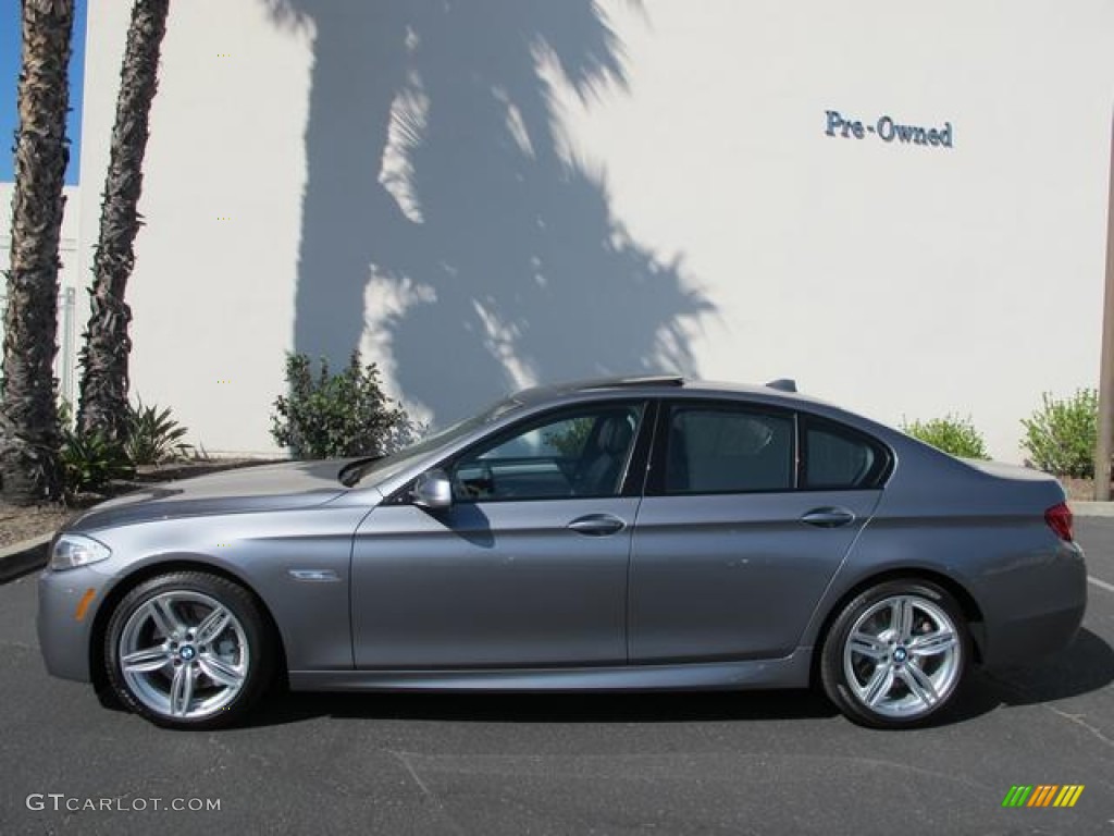 Space Gray Metallic 2012 BMW 5 Series 550i Sedan Exterior Photo #69101192