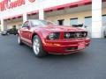 2008 Dark Candy Apple Red Ford Mustang V6 Premium Convertible  photo #1