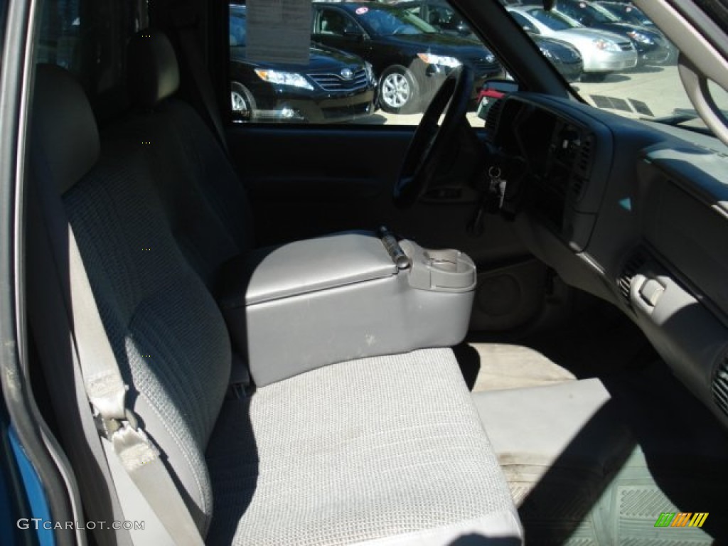 1998 Sierra 1500 SLE Regular Cab - Laguna Green Metallic / Pewter photo #13