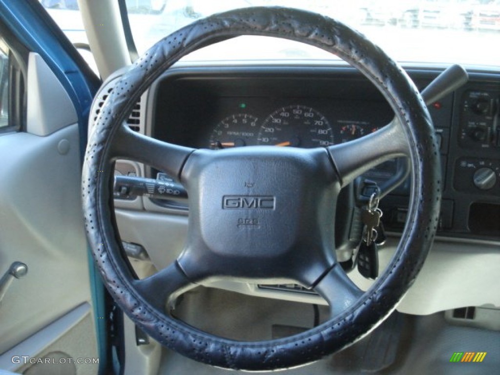 1998 Sierra 1500 SLE Regular Cab - Laguna Green Metallic / Pewter photo #16