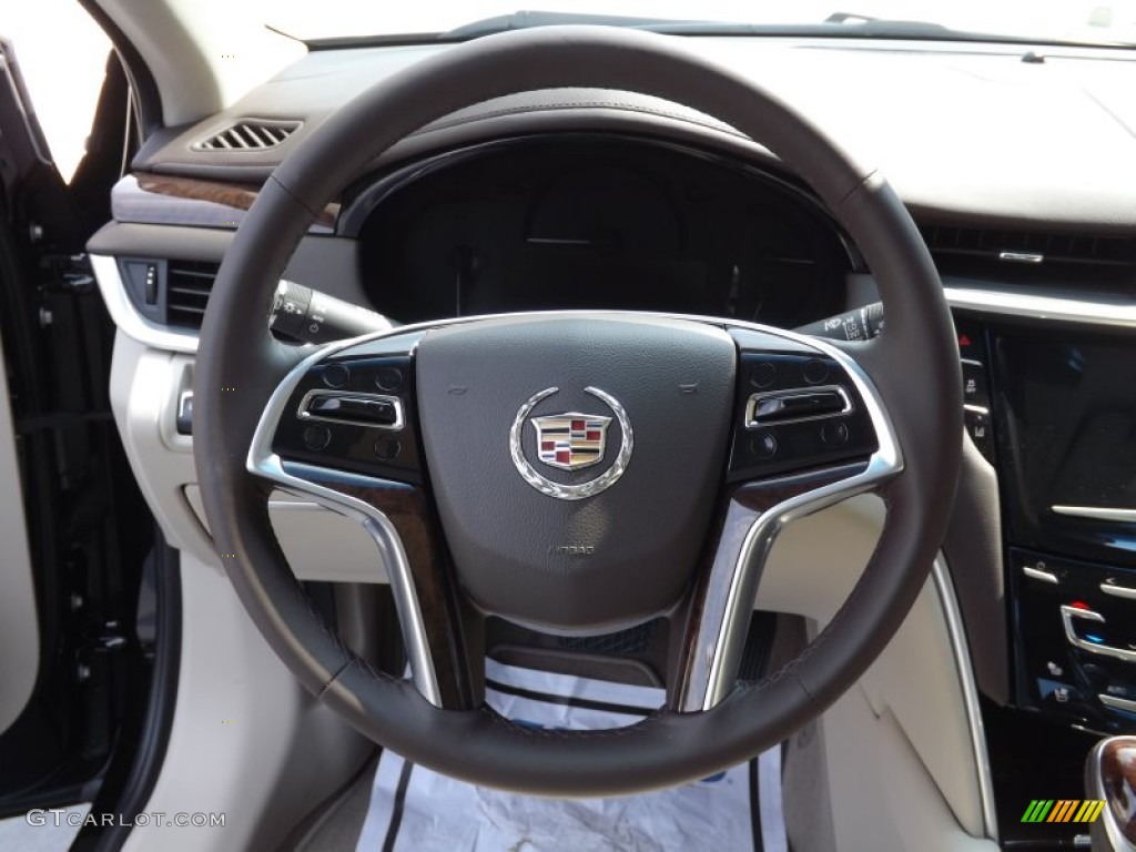 2013 Cadillac XTS Luxury FWD Shale/Cocoa Steering Wheel Photo #69102876