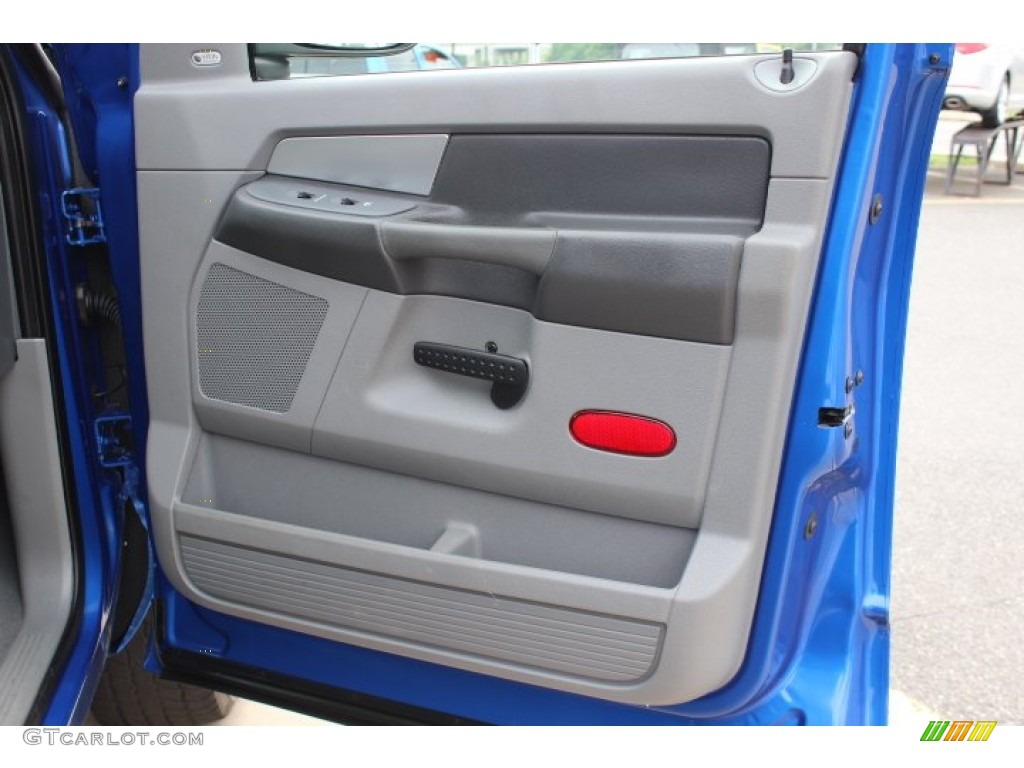2007 Ram 1500 Big Horn Edition Quad Cab 4x4 - Electric Blue Pearl / Medium Slate Gray photo #17