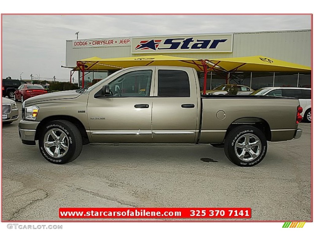 2008 Ram 1500 Lone Star Edition Quad Cab - Light Khaki Metallic / Khaki photo #2