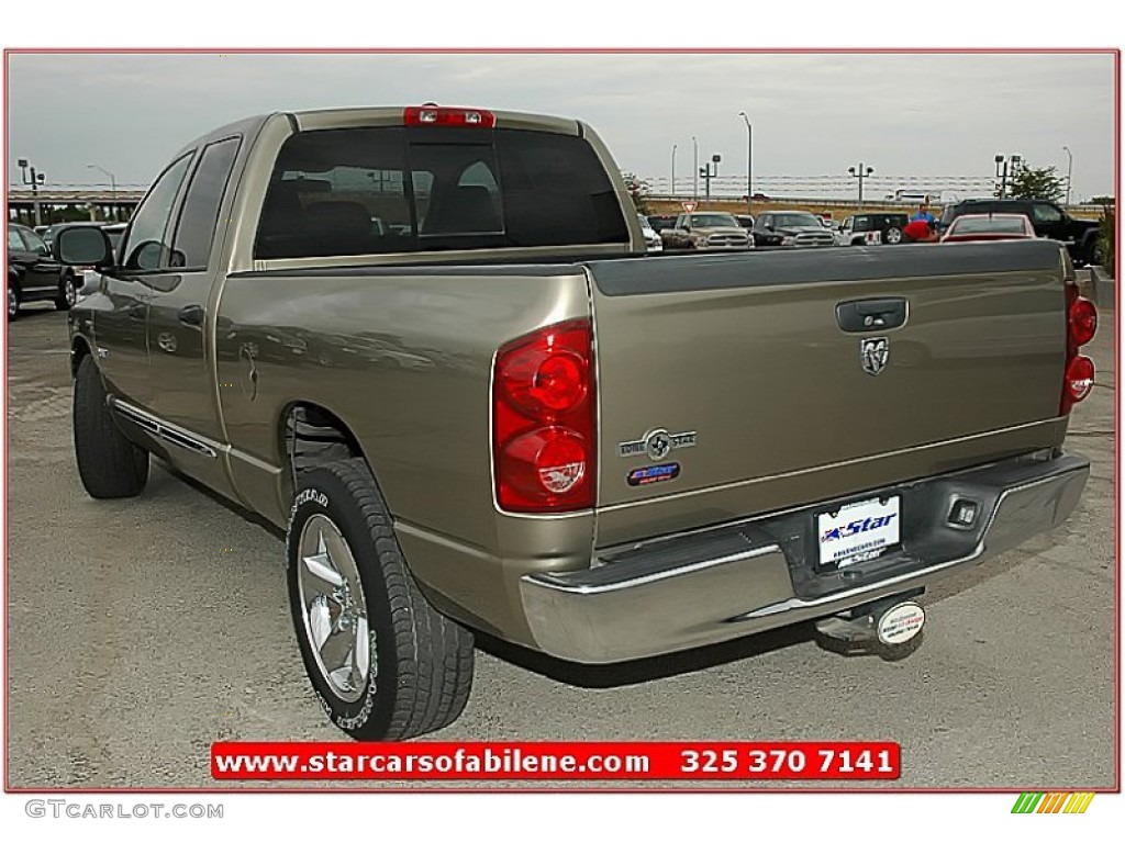 2008 Ram 1500 Lone Star Edition Quad Cab - Light Khaki Metallic / Khaki photo #3