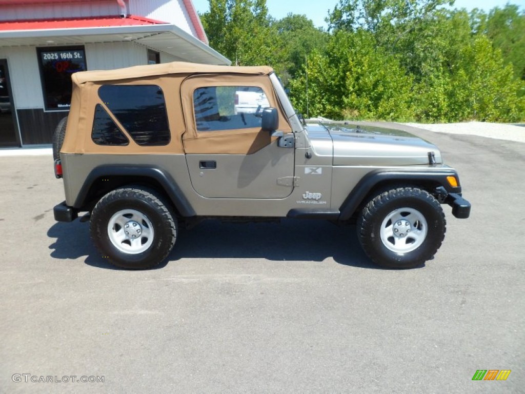 2004 Wrangler X 4x4 - Light Khaki Metallic / Khaki photo #2
